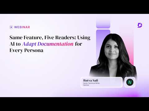 Rutva Safi presenting a Document360 webinar